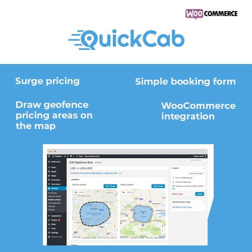 QuickCab WooCommerce Taxi Booking Plugin