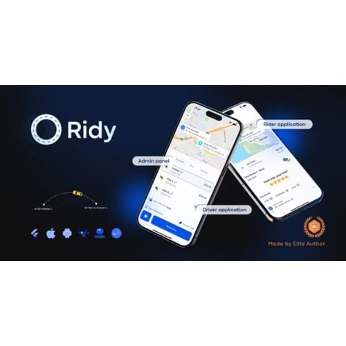 Ridy Taxi Applcation Complete Taxi Solution with Admin Panel